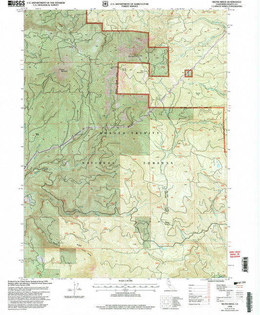 Classic USGS Skunk Ridge California 7.5'x7.5' Topo Map Image