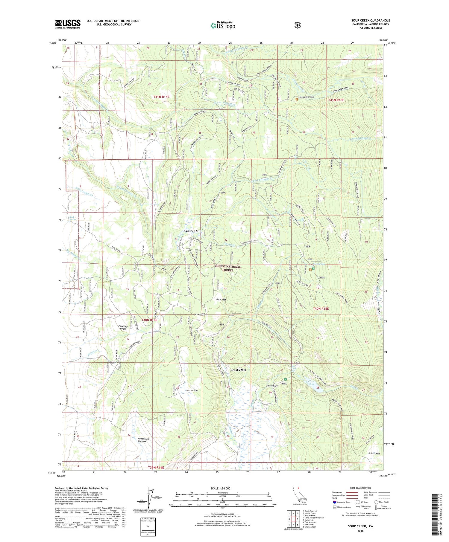 Soup Creek California US Topo Map Image