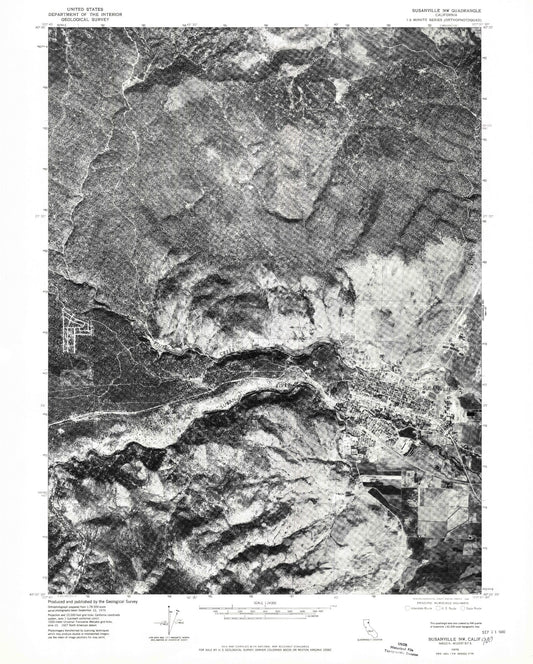 Classic USGS Litchfield California 7.5'x7.5' Topo Map Image