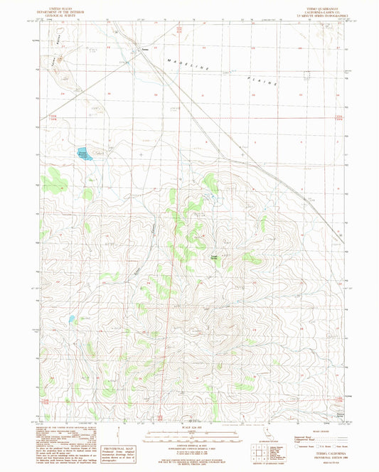 Classic USGS Termo California 7.5'x7.5' Topo Map Image