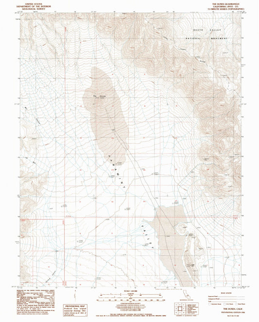 Classic USGS The Dunes California 7.5'x7.5' Topo Map Image