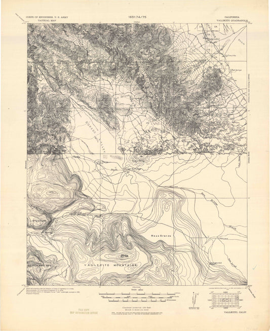 Historic 1931 Rabbit Peak California 30'x30' Topo Map Image