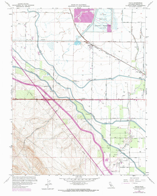 Classic USGS Volta California 7.5'x7.5' Topo Map Image