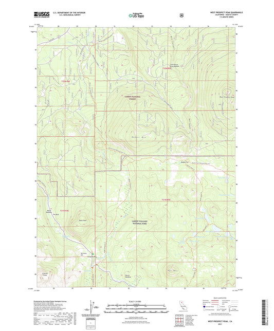 West Prospect Peak California US Topo Map Image