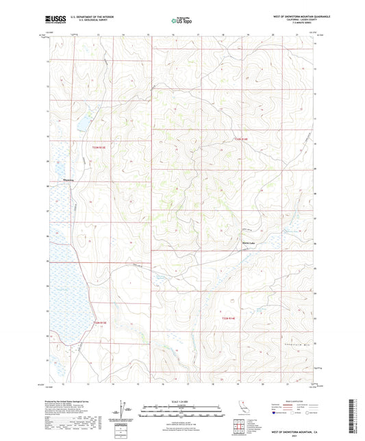 West of Snowstorm Mountain California US Topo Map Image