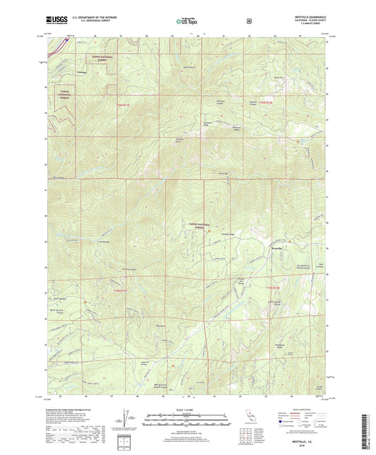 Westville California US Topo Map Image
