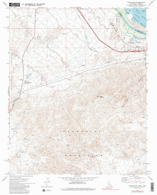 Classic USGS Whale Mountain California 7.5'x7.5' Topo Map Image
