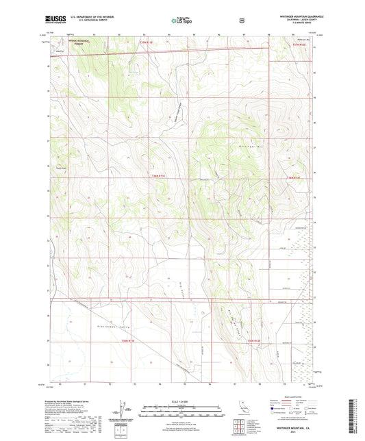 Whitinger Mountain California US Topo Map Image
