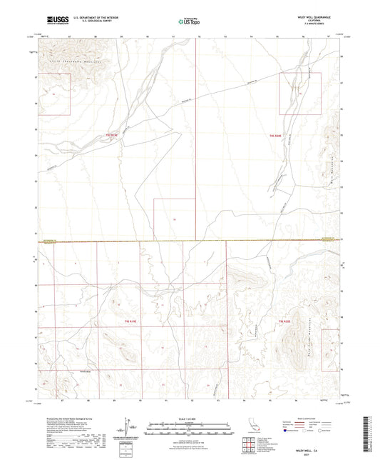 Wiley Well California US Topo Map Image