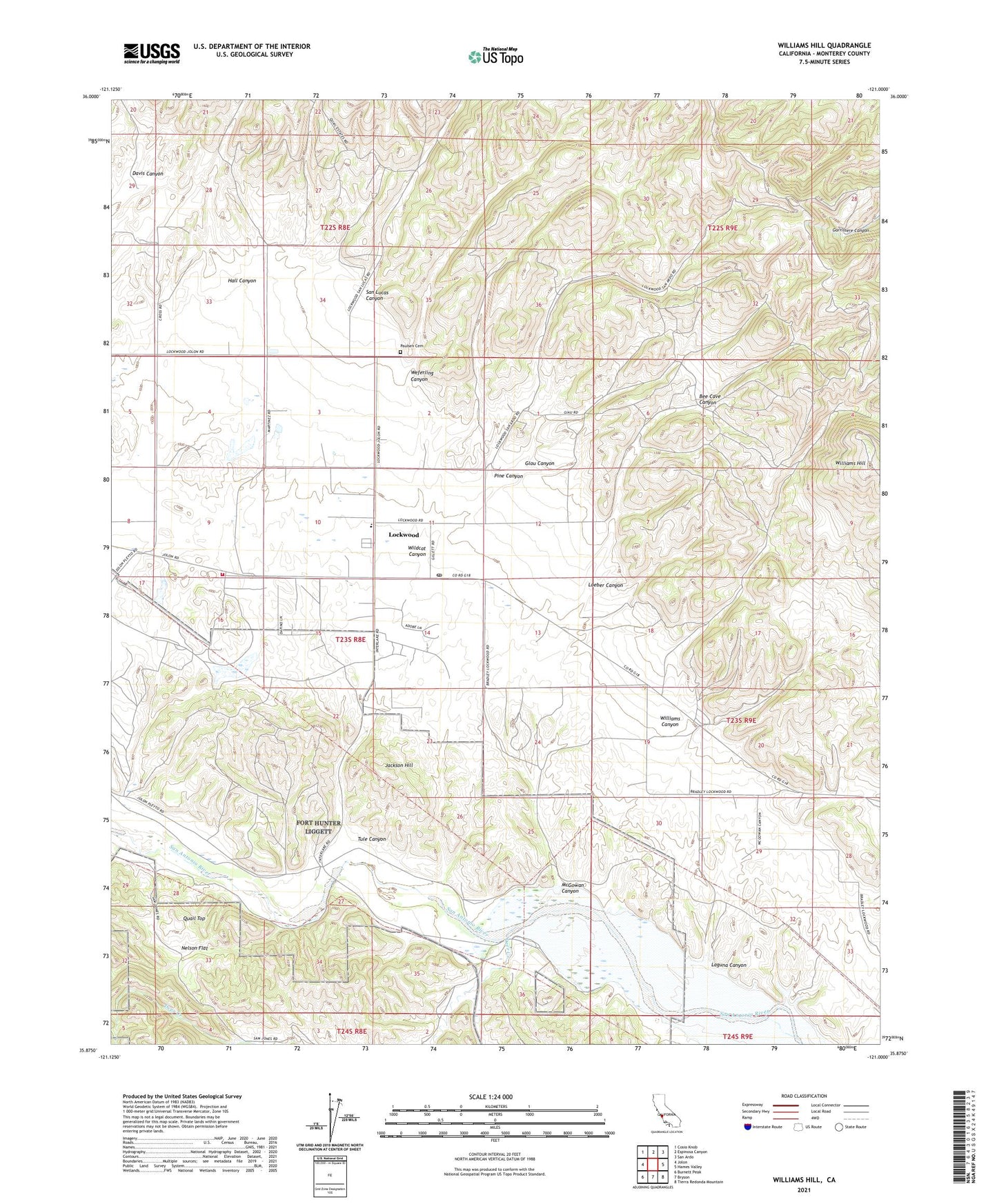 Williams Hill California US Topo Map Image