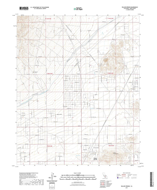 Willow Springs California US Topo Map Image