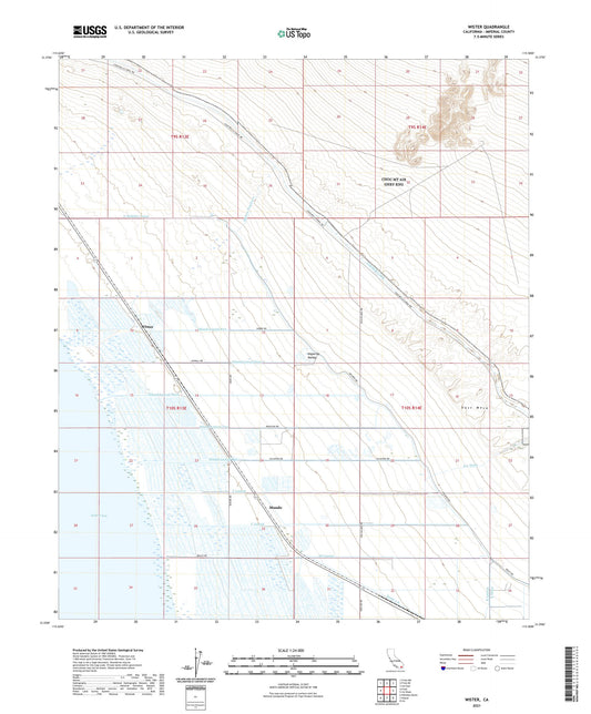Wister California US Topo Map Image