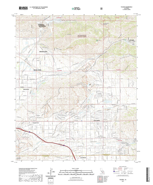 Yucaipa California US Topo Map Image