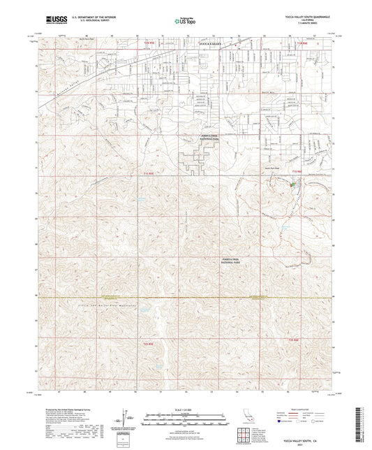 Yucca Valley South California US Topo Map Image