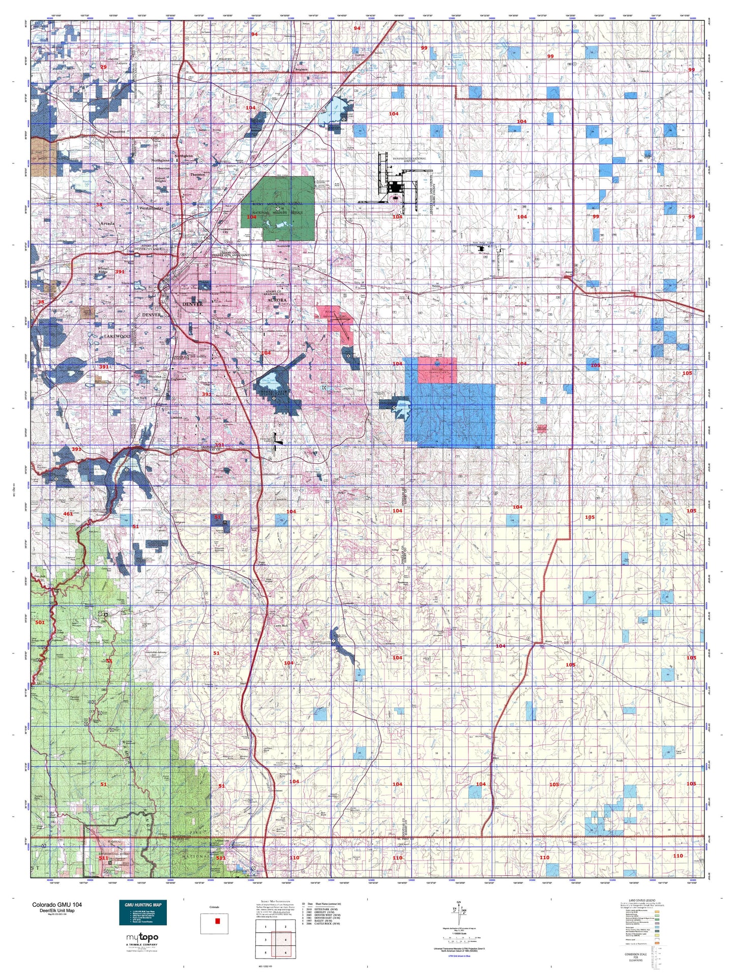 Colorado GMU 104 Map Image