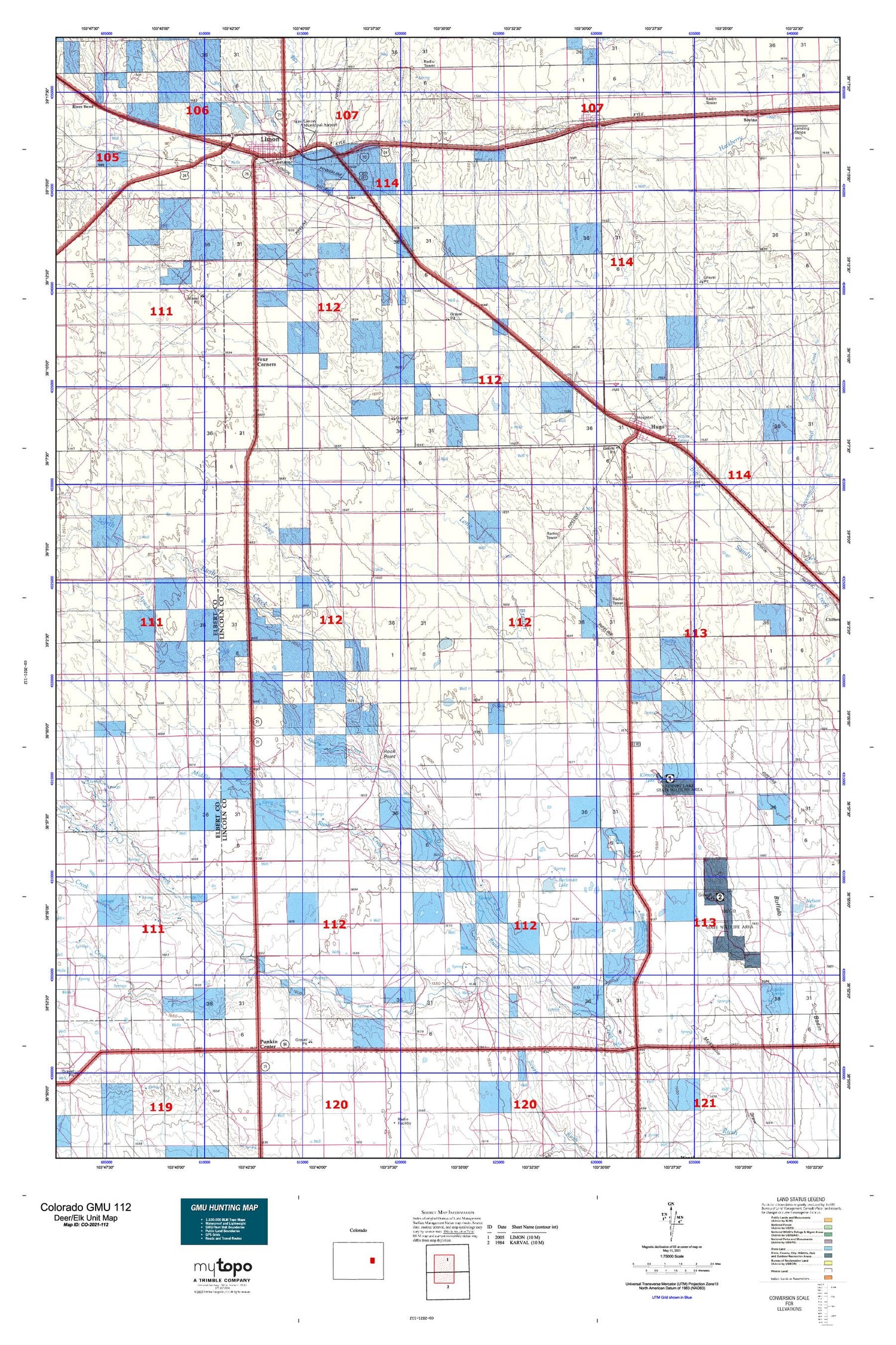 Colorado GMU 112 Map Image