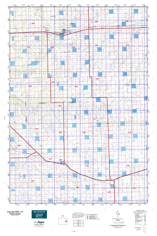 Colorado GMU 115 Map Image