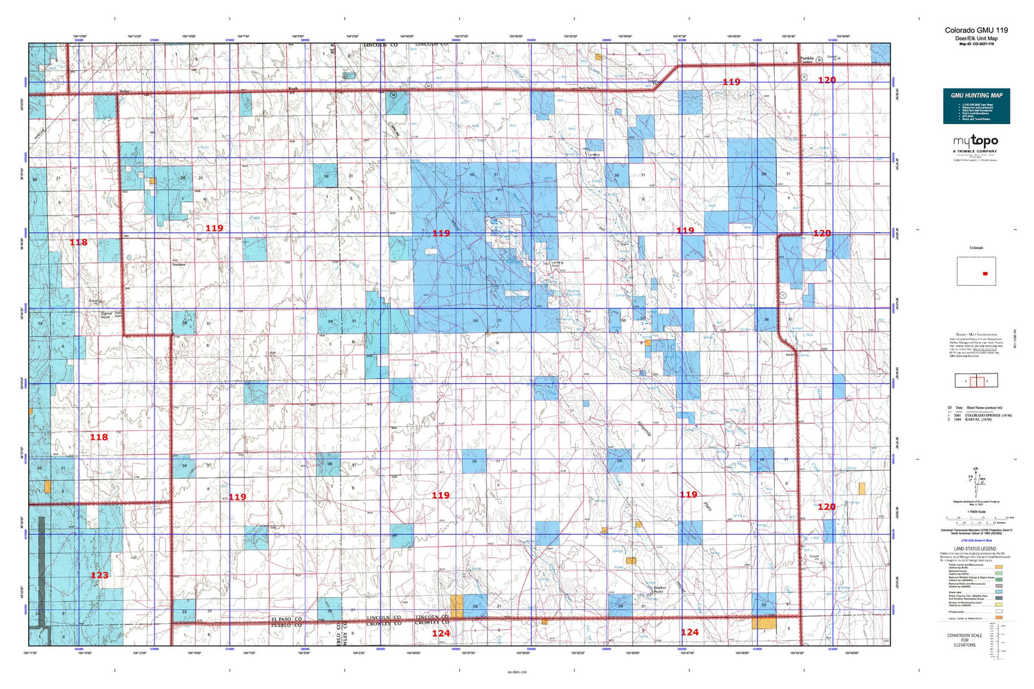 Colorado GMU 119 Map Image