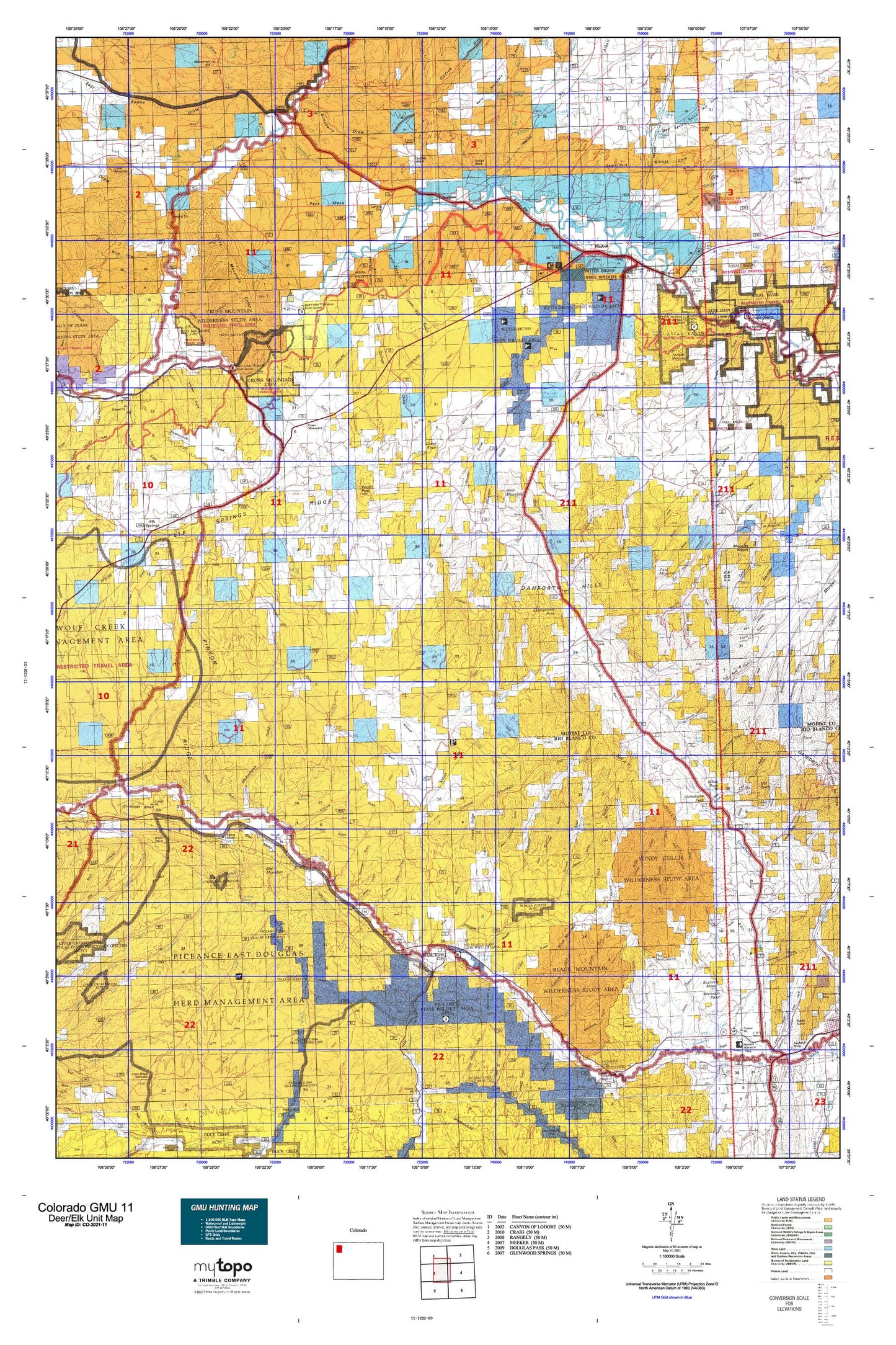 Colorado GMU 11 Map Image