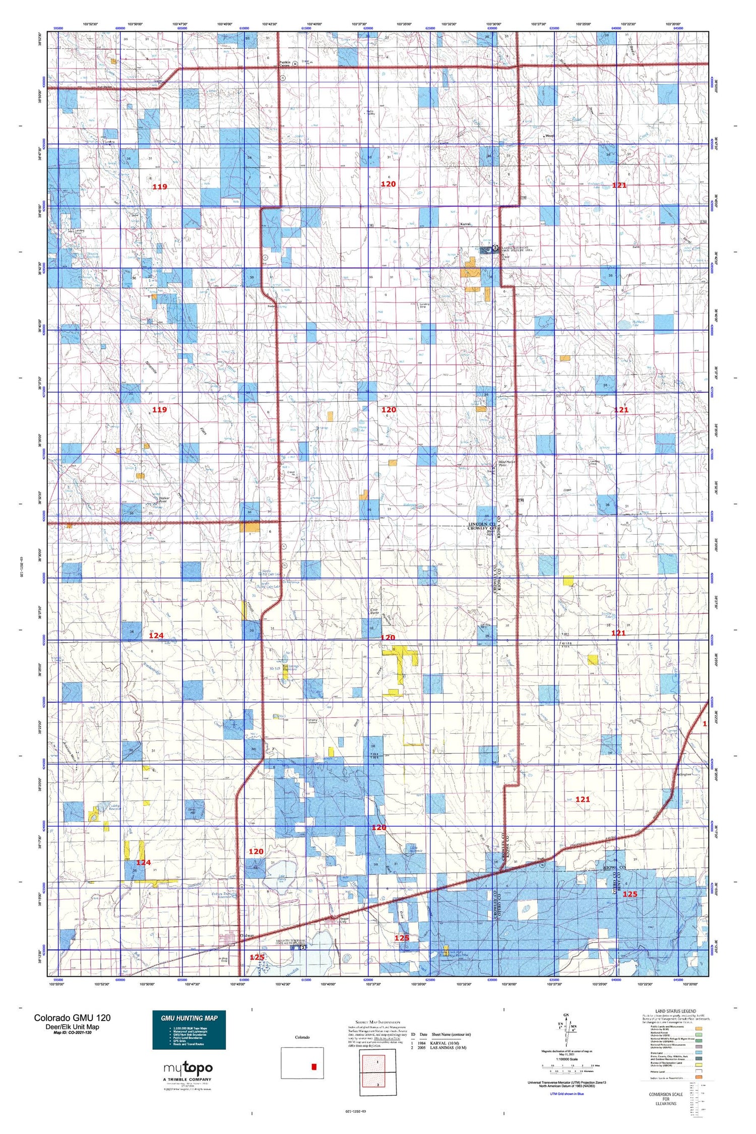 Colorado GMU 120 Map Image