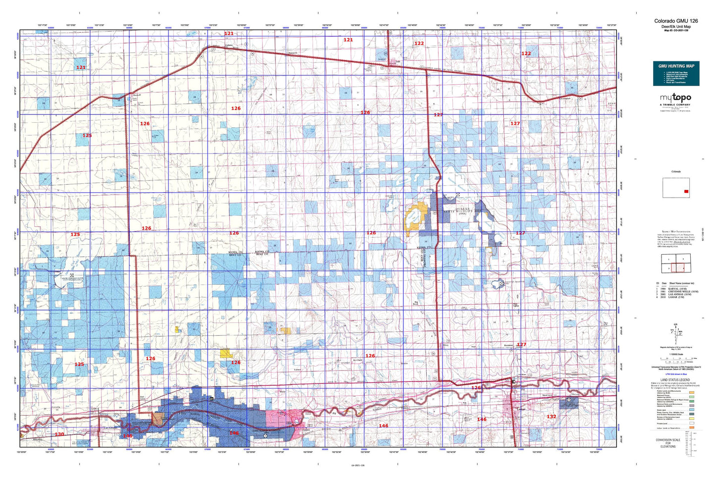 Colorado GMU 126 Map Image