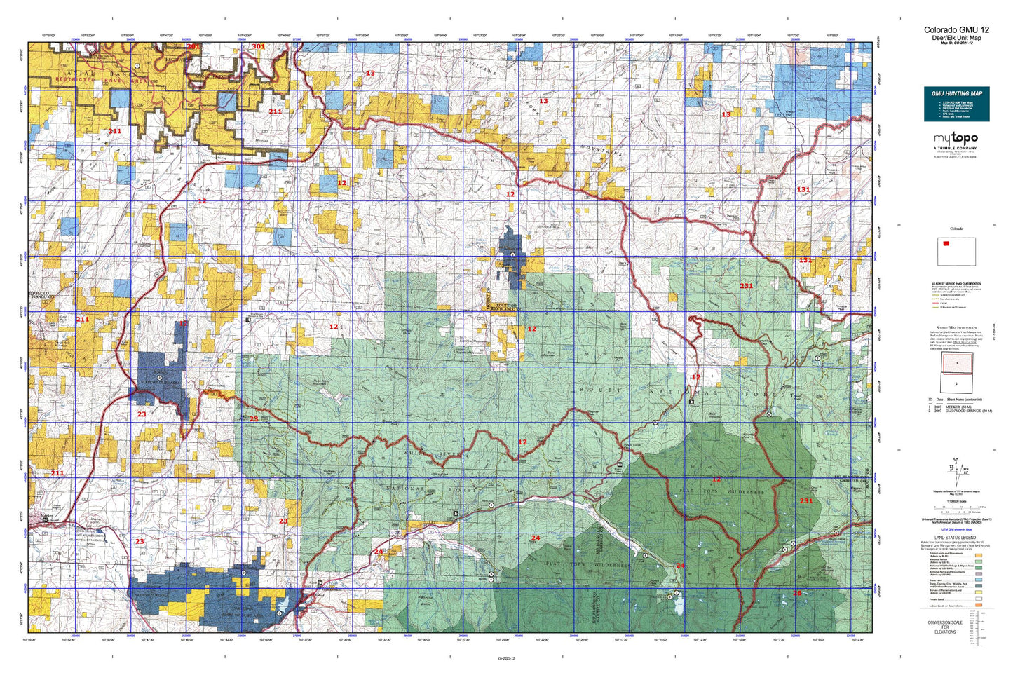 Colorado GMU 12 Map Image