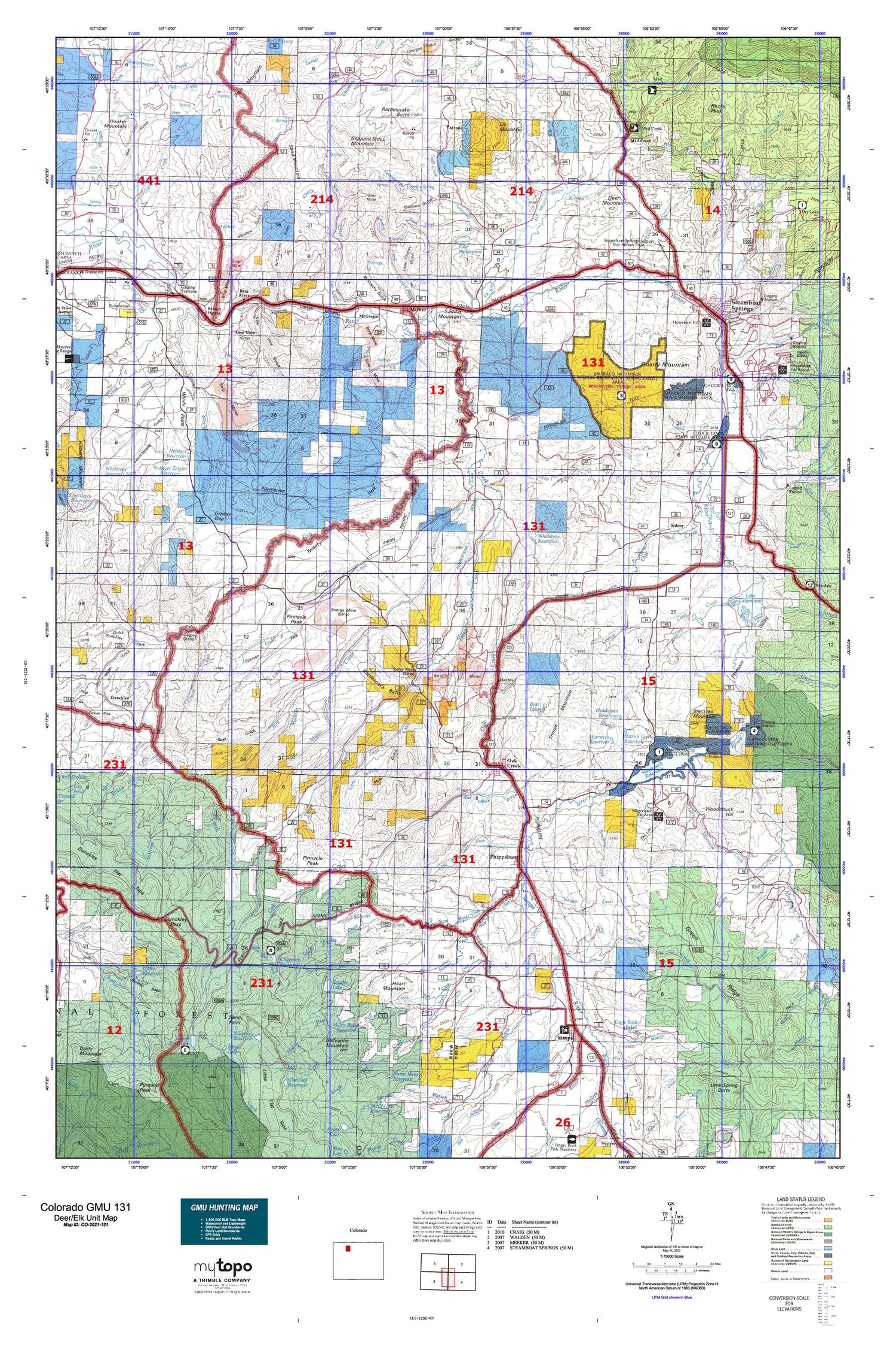 Colorado GMU 131 Map Image