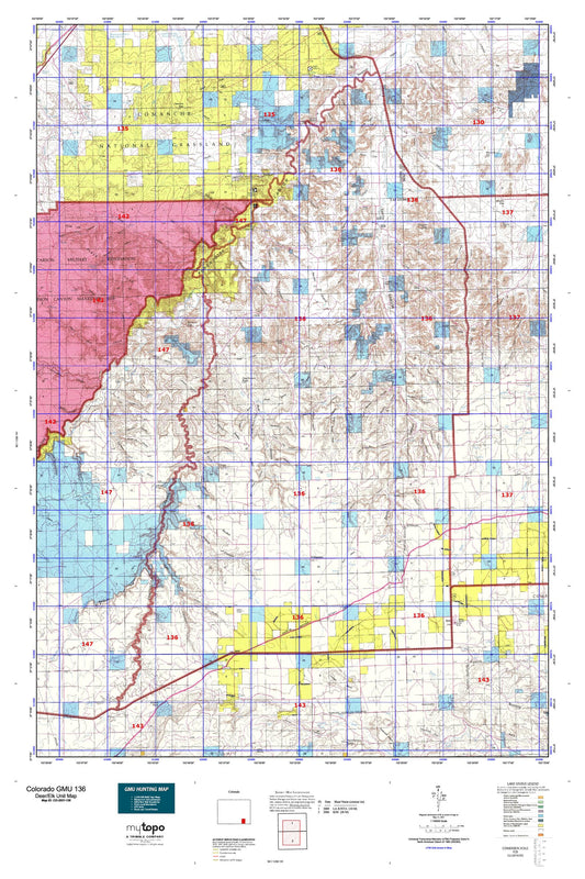 Colorado GMU 136 Map Image