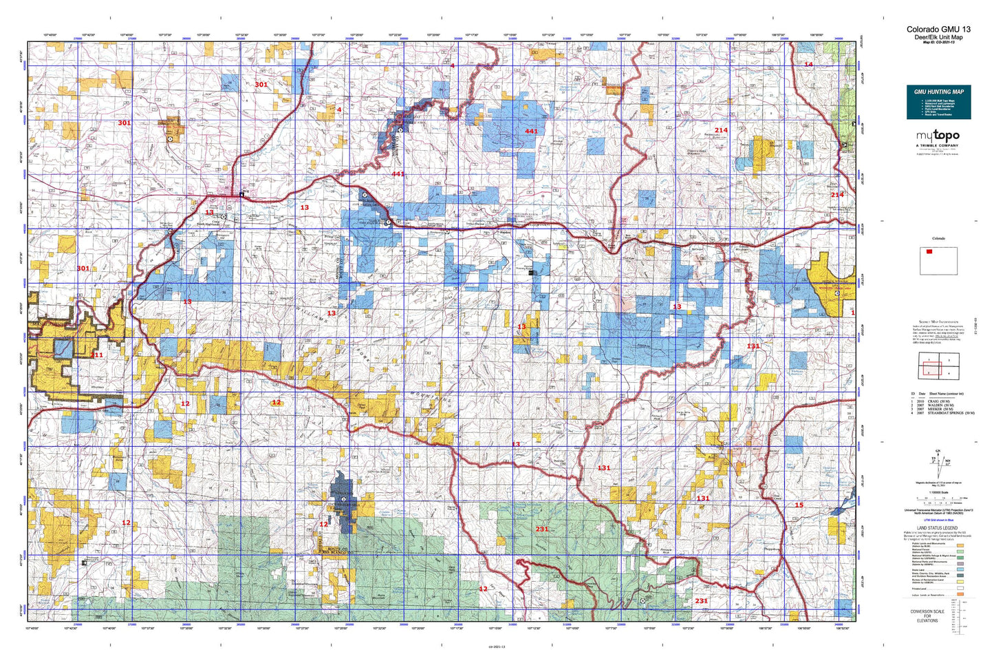 Colorado GMU 13 Map Image