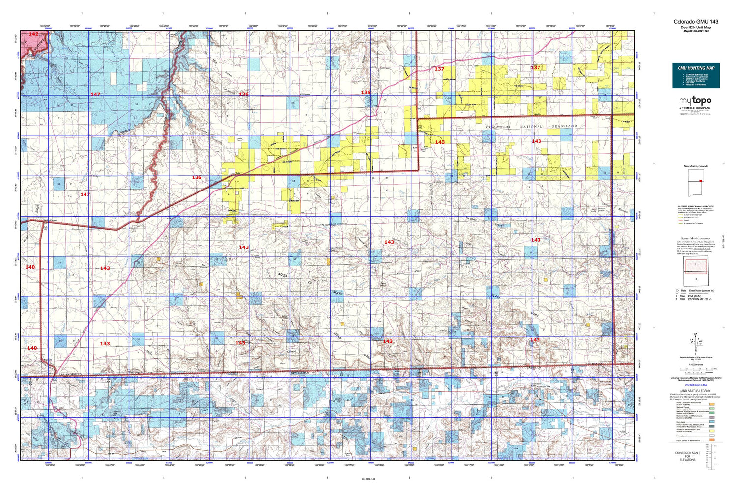 Colorado GMU 143 Map Image