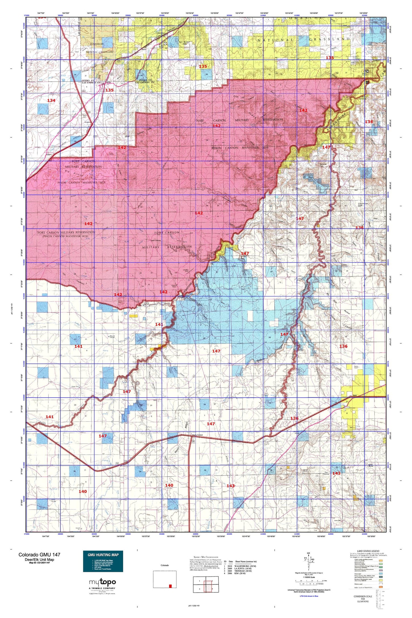 Colorado GMU 147 Map Image