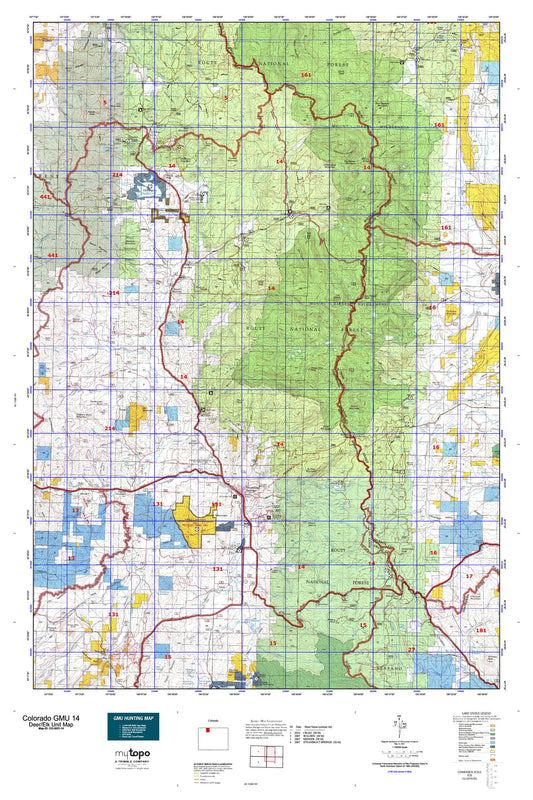Colorado GMU 14 Map Image