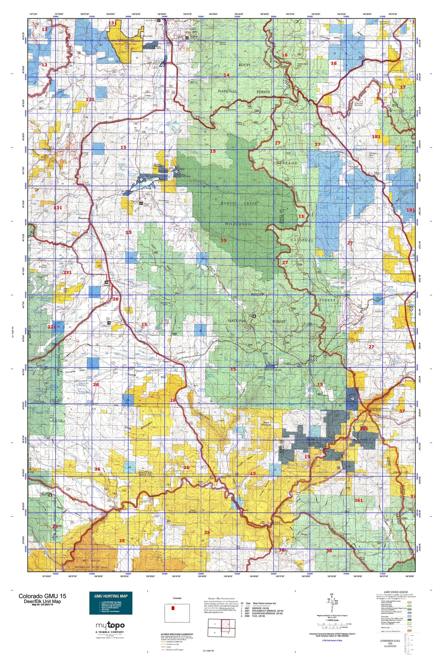Colorado GMU 15 Map Image
