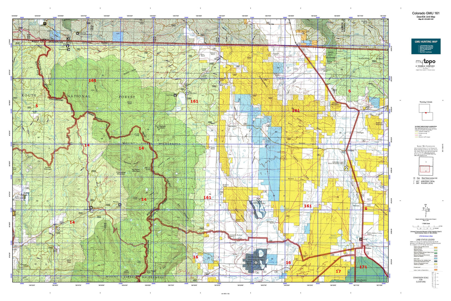Colorado GMU 161 Map Image