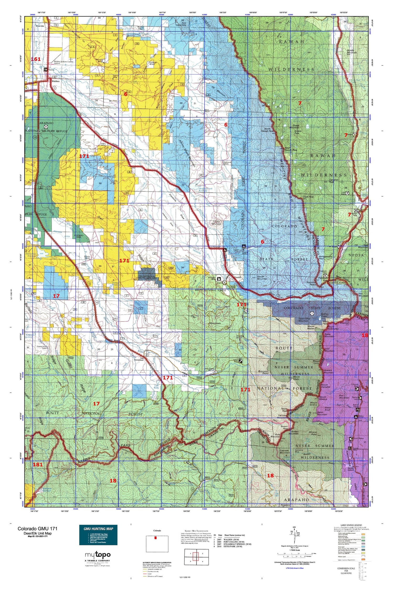 Colorado GMU 171 Map Image