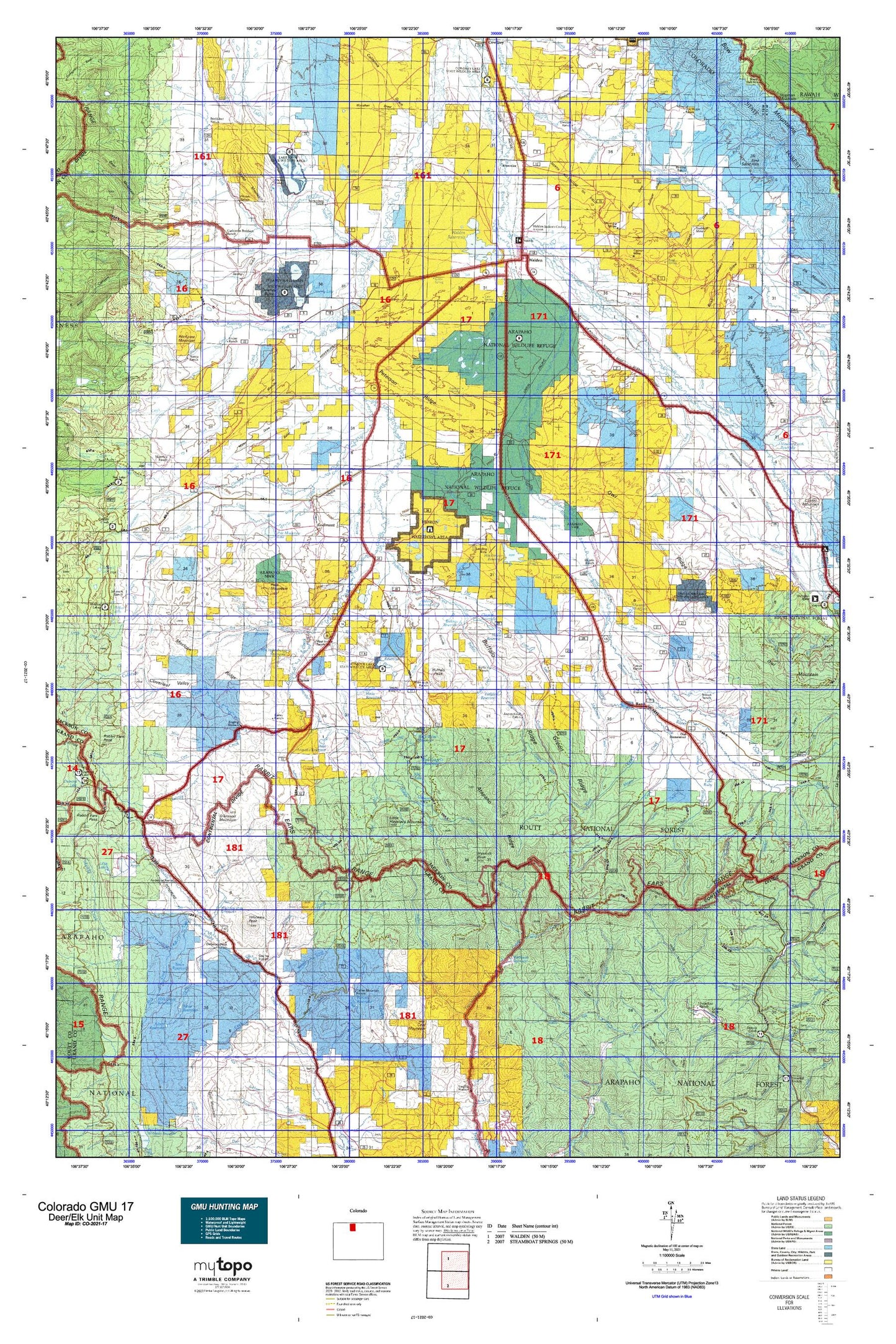 Colorado GMU 17 Map Image