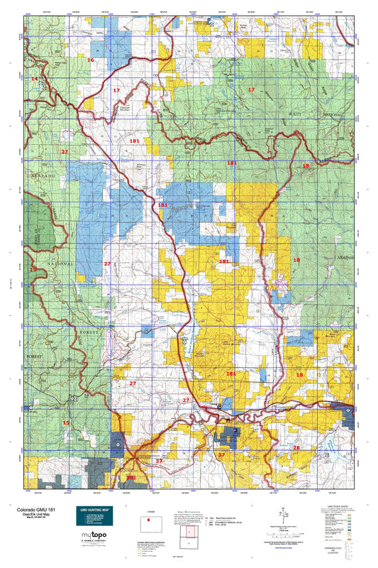 Colorado GMU 181 Map Image