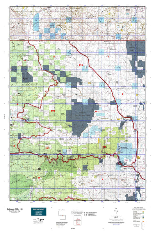 Colorado GMU 191 Map Image