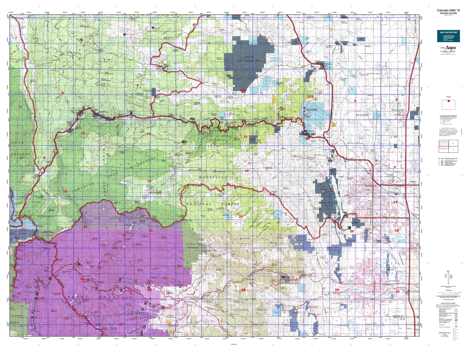 Colorado GMU 19 Map Image