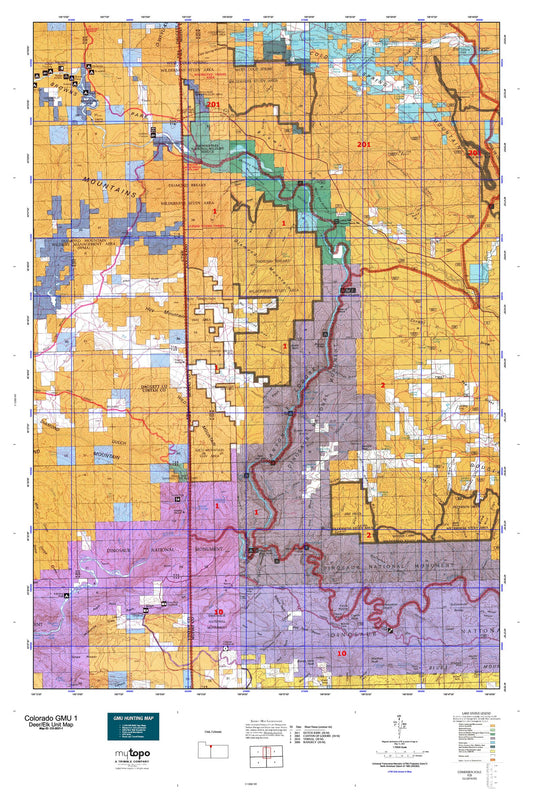 Colorado GMU 1 Map Image