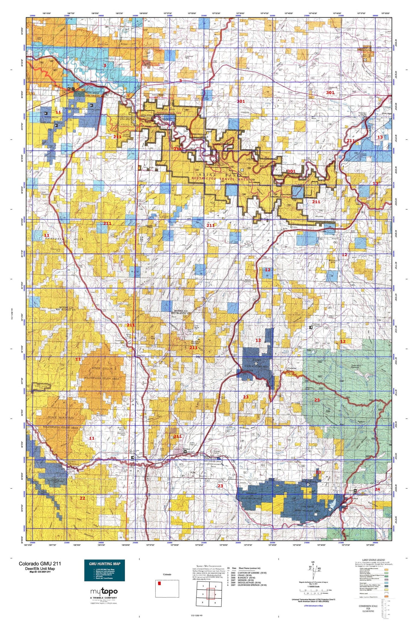 Colorado GMU 211 Map Image