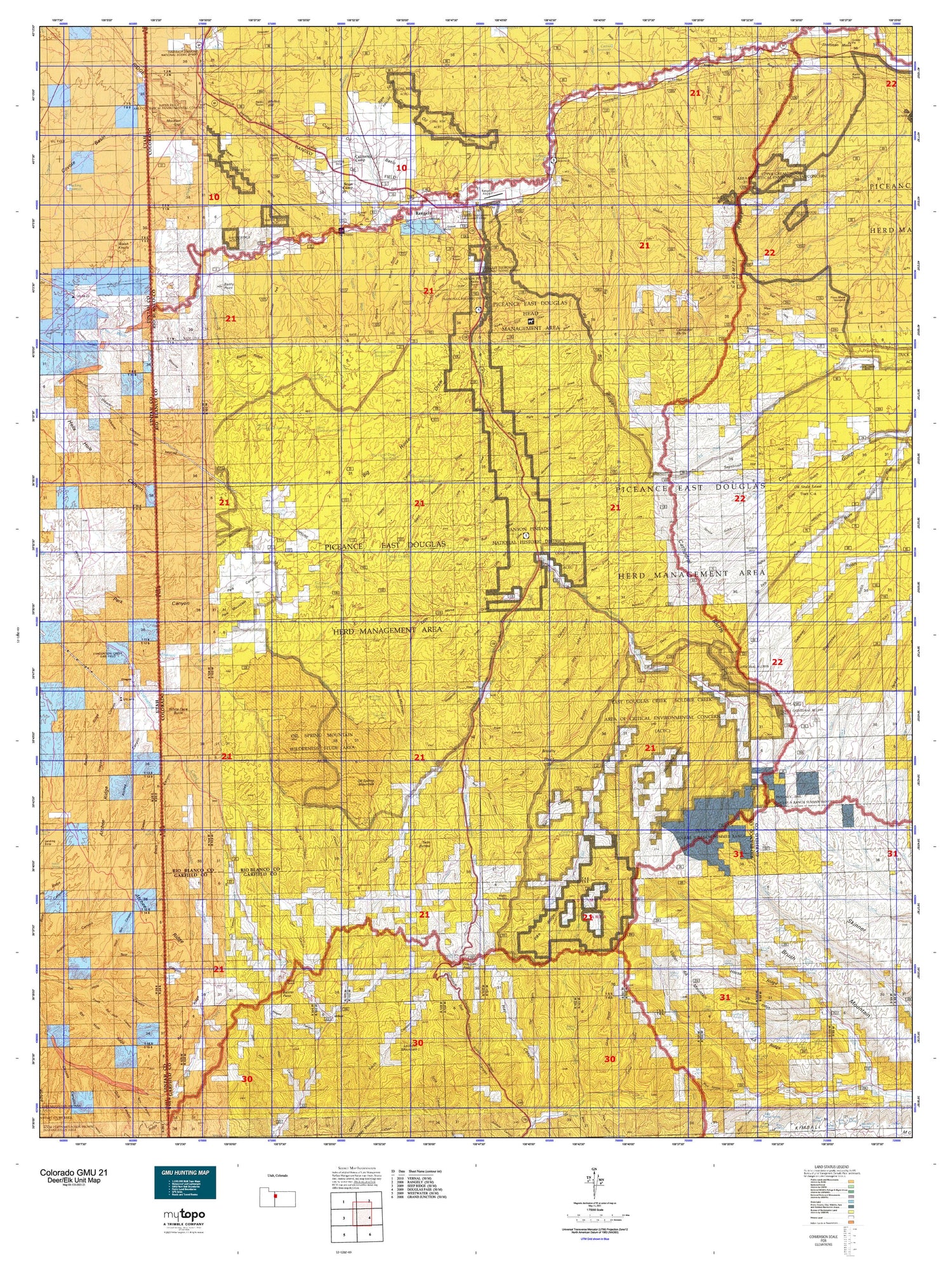 Colorado GMU 21 Map Image