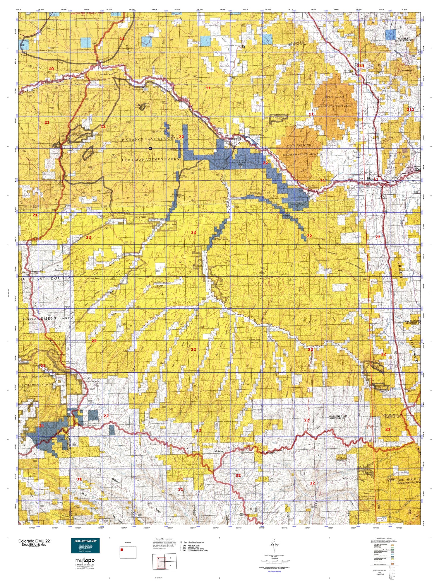 Colorado GMU 22 Map Image