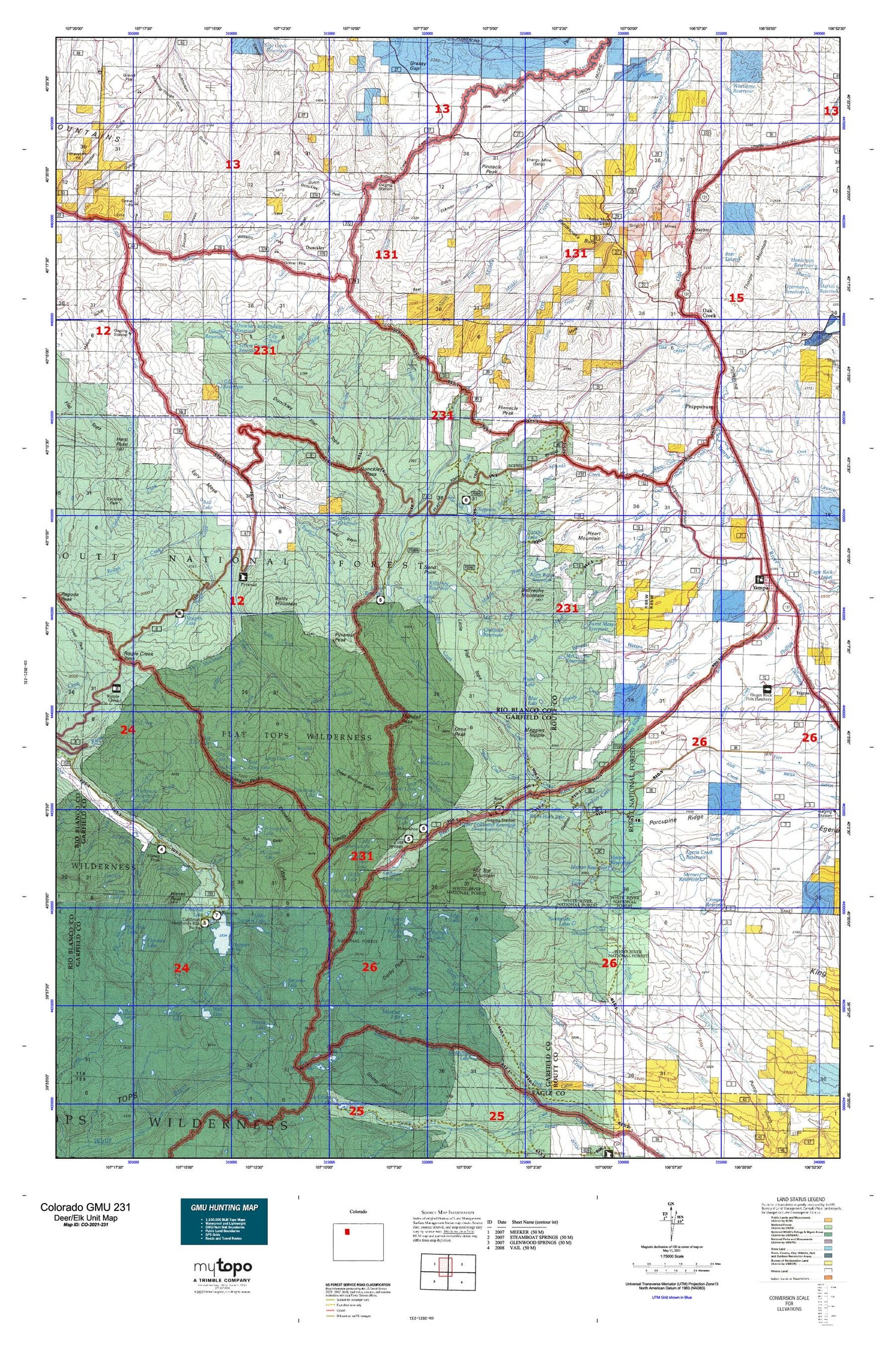 Colorado GMU 231 Map Image