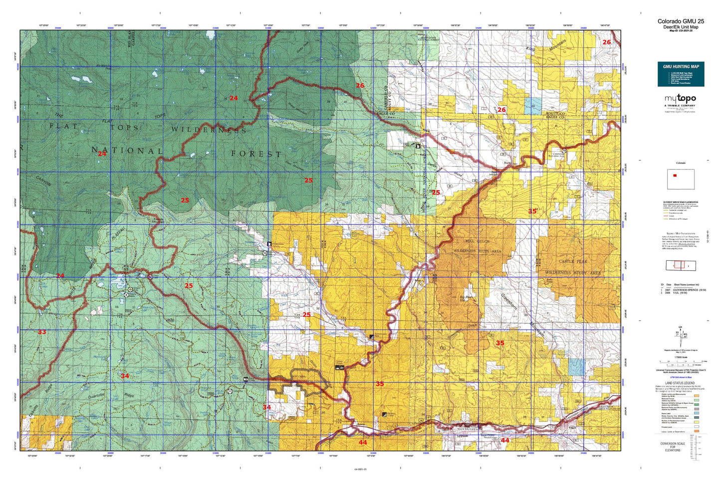 Colorado GMU 25 Map Image
