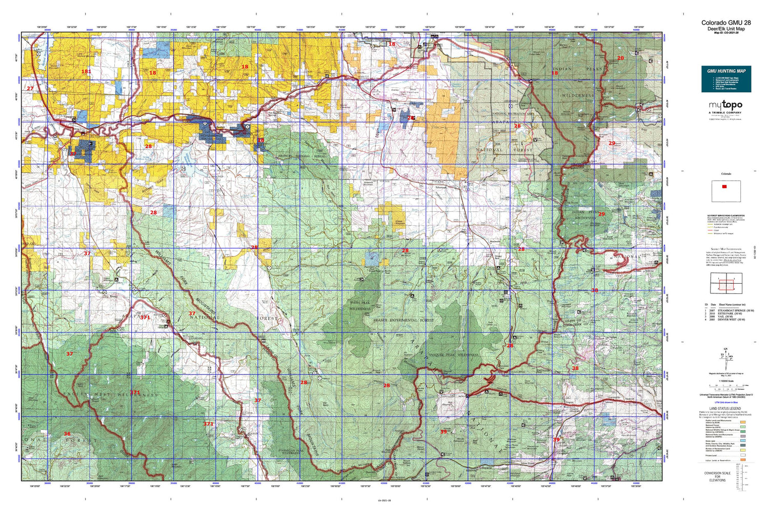 Colorado GMU 28 Map Image
