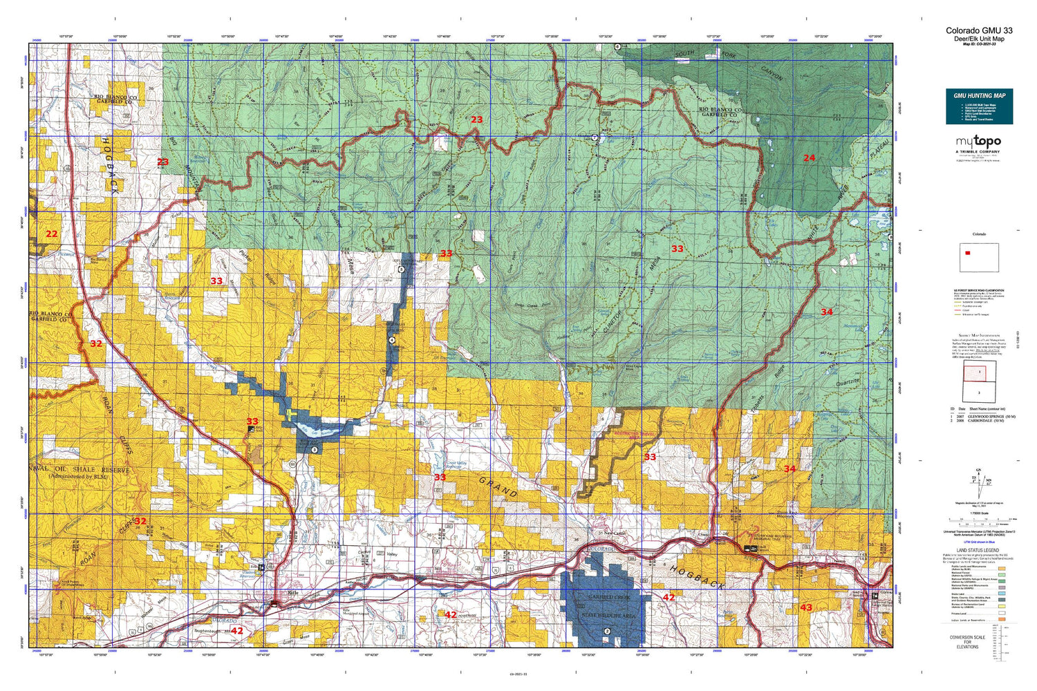 Colorado GMU 33 Map Image