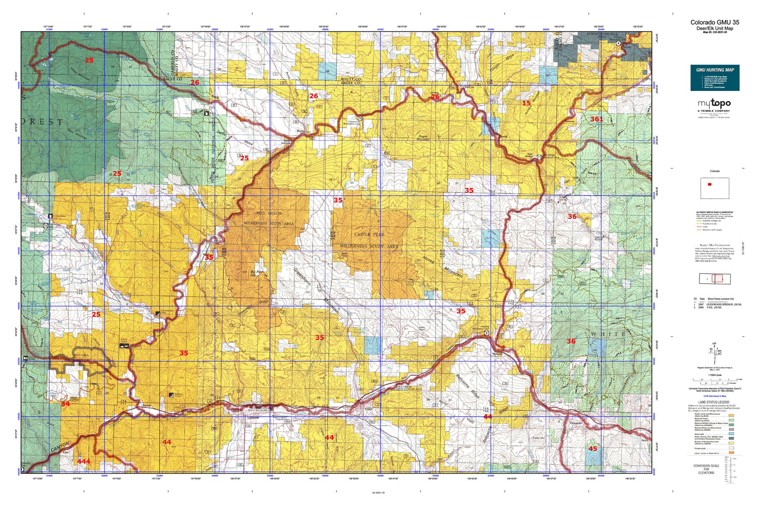 Colorado GMU 35 Map Image