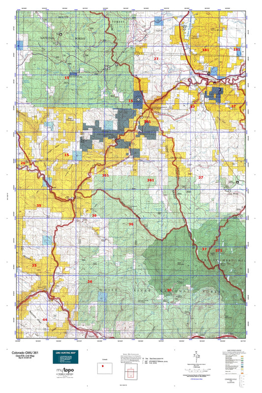 Colorado GMU 361 Map Image