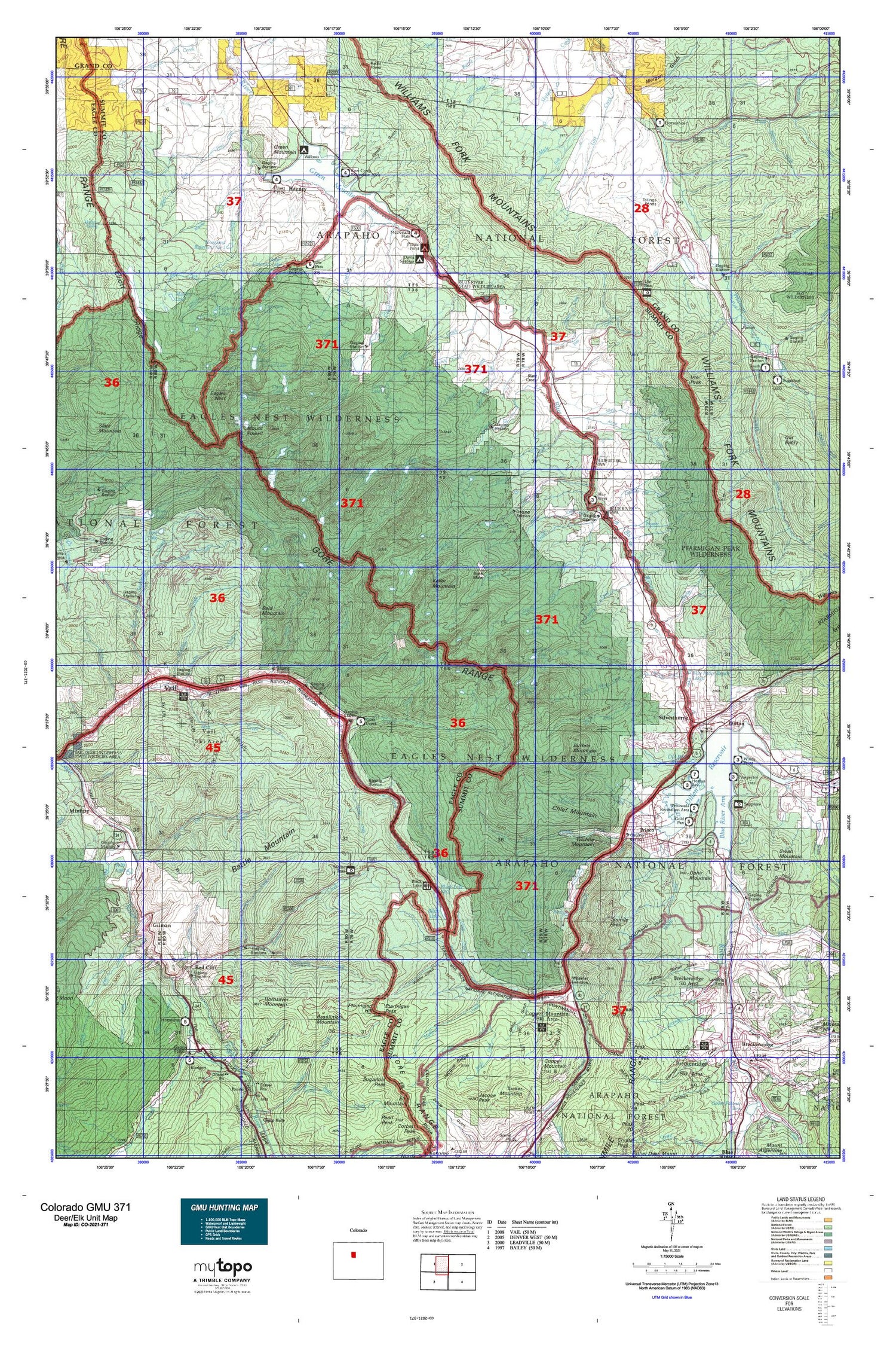 Colorado GMU 371 Map Image